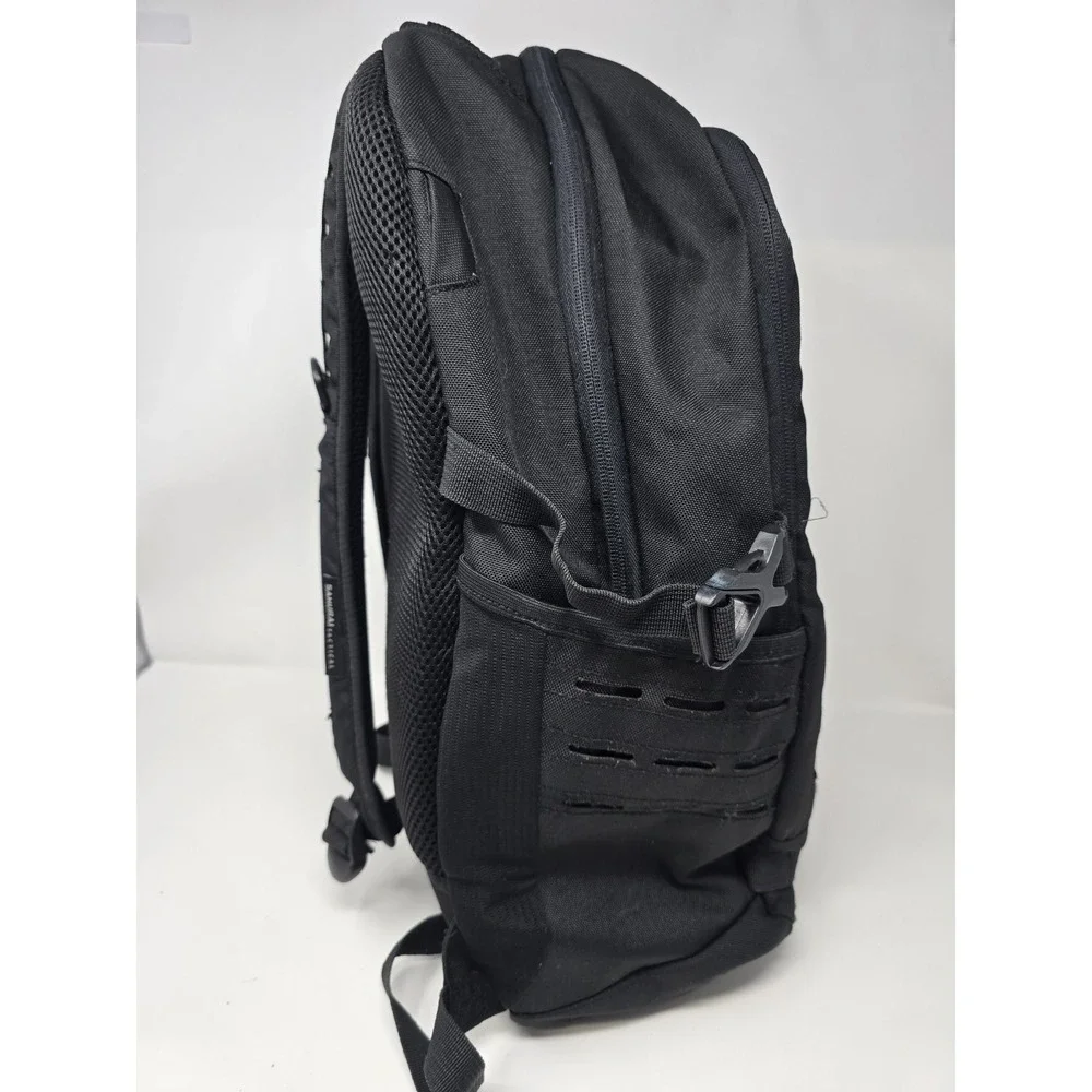 Samurai Tactical Backpack Black MOLLE Storage Laptop Compartment Good Condition